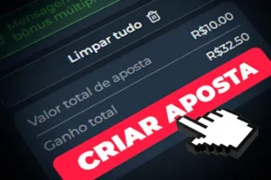 Tela de criação de aposta personalizada na 4Play mostrando combinações e valores